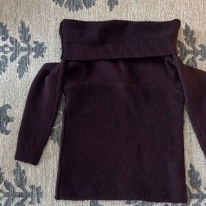 Zara Women's Cowl Neck Sweater in Rich Burgundy